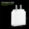 ERD TC-26 2.4 A Multiport USB Charger With 1.5 M Micro USB Datacable (White)