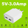 ERD TC-32 5V / 3 Amp Dual Port Fast Charging USB Adapter (White) BIS Certified