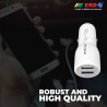 ERD CC-32 5V / 3 Amp Dual Port USB Car Charger (White)