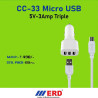 ERD CC-33 Triple Micro USB Car Charge